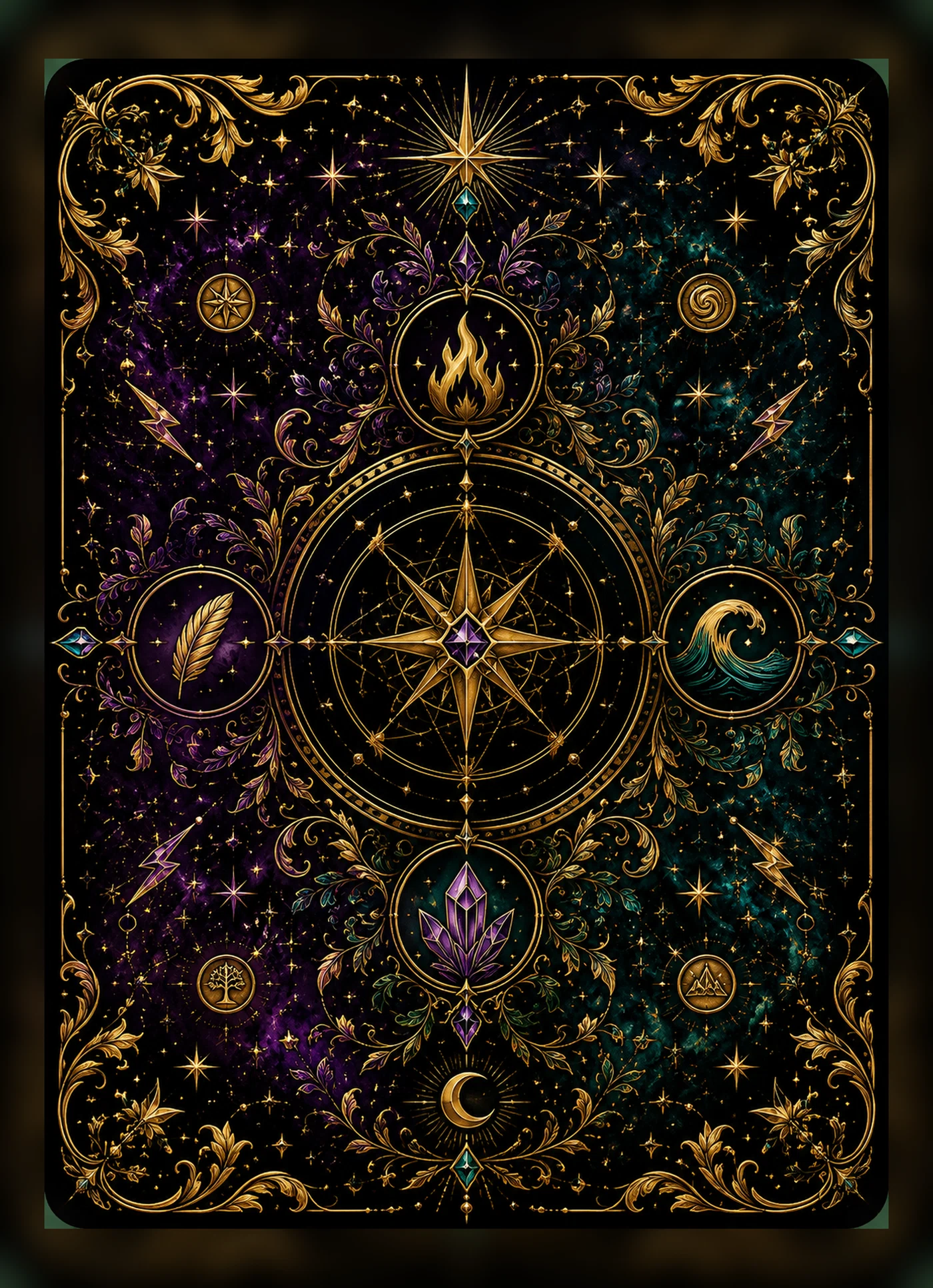 Oracle deck card back